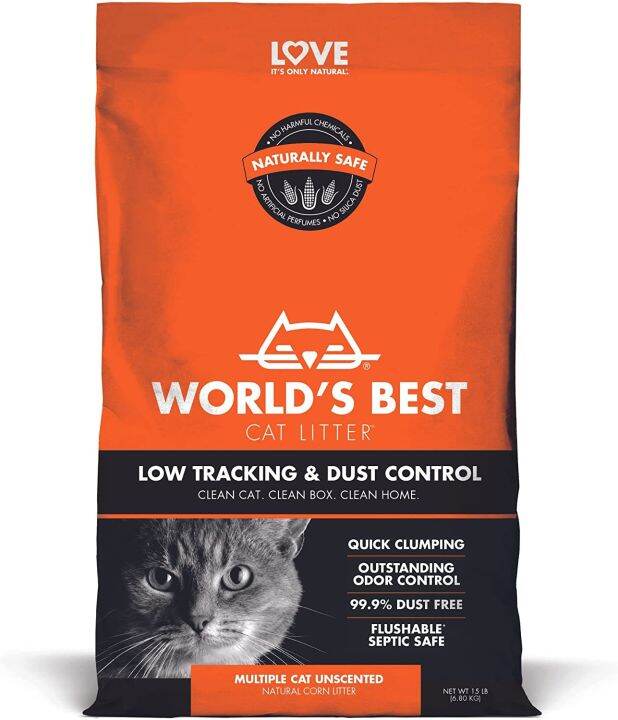 WORLD'S BEST CAT LITTER Low Tracking & Dust Control Multiple Cat