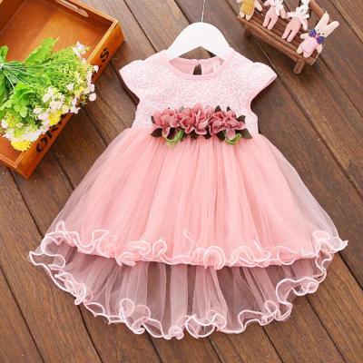 Summer Kids Baby Girl Princess Dress flowers Tulle Party Dress for Baby One Years Brithday Formal Dresses Infant Outfits