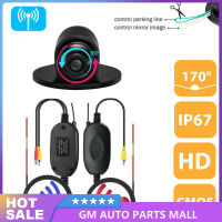 Kamera Spion รถยนต์ไร้สาย2.4G,กล้องสำรองมองด้านหลังด้านหน้าด้านข้างถอยหลัง360 ° กล้องการมองเห็นได้ในเวลากลางคืนอินฟาเรด