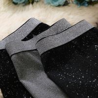 【CW】 Sequined Waist Pants Korean Ladies Leggings Elastic Trousers Female Pant