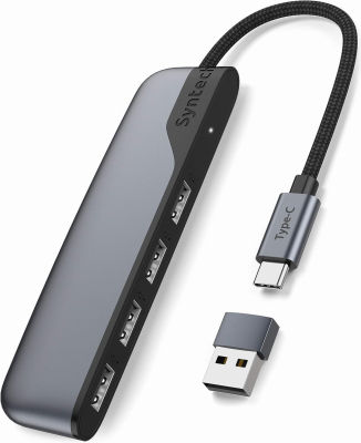 USB C to USB Hub 4 Ports, Syntech Type C to USB 3.0 Hub with a USB C to USB Adapter (USB 2.0), Thunderbolt 3 to USB Hub Compatible with Thunderbolt 4 MacBook Pro, iPad Pro, iMac, Surface 0.5ft