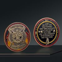 【YD】 US Firefighter Coin Badge Metal Fireman Commemorative Coins Collection Decoration