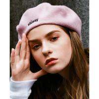 หมวกเบเร่ต์ มีสามสี เขียว,ชมพู,ดำ Stussy Arren Felt Beret แท้มือหนึ่ง พร้อมส่ง