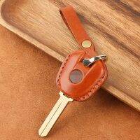 Genuine Leather Key Case Fob Cover Keychains For HONDA CBR650R CB550 NC750 Motorcycle Key Ring