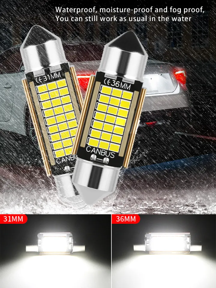 2x C10W C5W LED Canbus Festoon 31mm 36mm 39mm 42mm Bulb Interior Reading  Light Dome License Plate Luggage Trunk Lamp Free Error