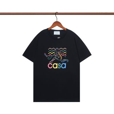 Summer Men Oversized T Shirt Casablanca 2023 Tennis Colorful Alphabet Print T Shirt