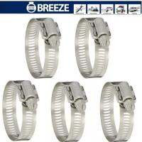 (x5 ชิ้น) 33-57 mm. (2.1/4") 63028 เข็มขัดรัดสาย สแตสเลส Stanless 300SS Hose Clamp Breeze