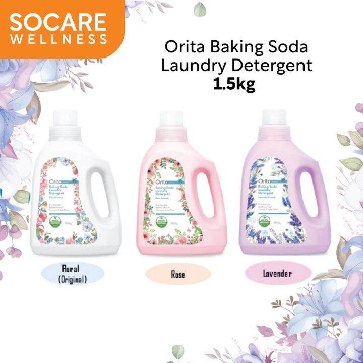The new2022 Orita Baking Soda Laundry Detergent 1.5kg Lazada