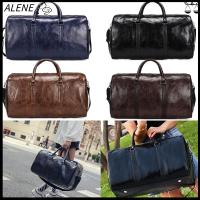 ALENE การเดินทางเพื่อธุรกิจ กระเป๋าเดินทาง holdall แบบพกพาได้ จุได้มาก PU หนัง Duffle ของใหม่ กระเป๋าใส่ของ กระเป๋าถือแบบถือ ชายหญิง