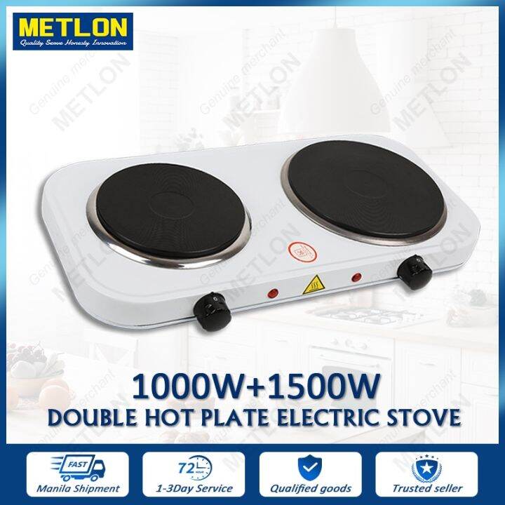 ☟Double Electric Furnace Hot Plate 2500W Cooktop Electric Burner