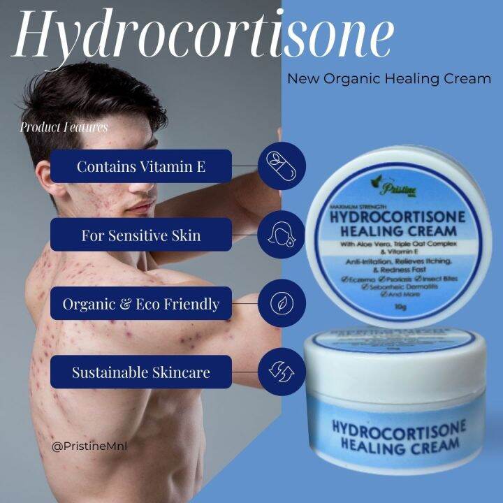 Hydrocortisone Healing Cream Allergies Rashes Redness Dermatitis Itching Eczema 5494