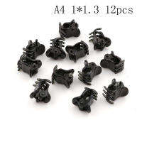 ZNPNXN 12Pcs พลาสติกขนาดเล็กกิ๊บติดผมดำ Claws Clamps