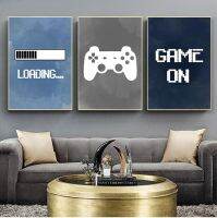 วิดีโอเกม Wall Art ภาพวาดผ้าใบ Nursery Boys Room Decor, Gaming Party พิมพ์โปสเตอร์เด็กของขวัญ Gaming Room Decoration