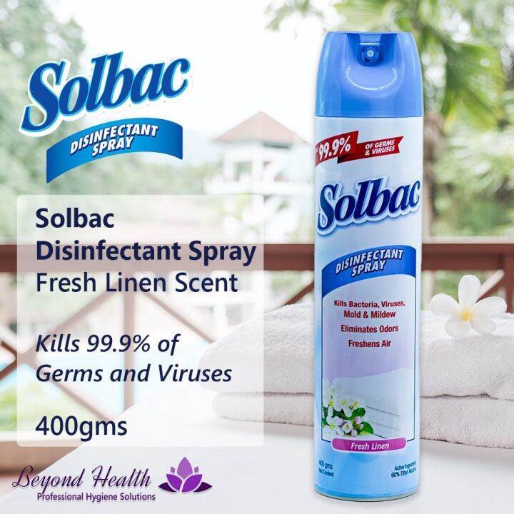 Solbac Disinfectant Spray Fresh Linen 400grams Lazada PH