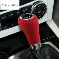 Car Suede Wrapping Gear Shift Knob Handle Collars ABS Cover Sticker Trim For Mercedes W204 W212 W169 W219 W463 CLS C E A G Class