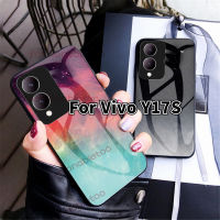 เคสสำหรับ Vivo Y17s Y27 Y17 S Y17S VivoY17S VivoY27 4G 5G 2023ลายท้องฟ้าเต็มไปด้วยดวงดาวไล่ระดับสีฝาหลังปกป้องกรอบ TPU แบบนุ่มเคสโทรศัพท์กันกระแทก