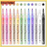 ESTRUS FASHION ปลายละเอียดเป็นพิเศษ มาร์กเกอร์สีอะคริลิก ปลอดสารพิษและไร้สารพิษ ดีไอวาย ปากกาทาสี ที่มีคุณภาพสูง ภาพวาดเซรามิก/แก้ว แปรงทาสี ภาพวาดหินหิน