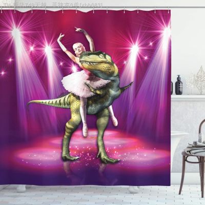 【CW】✥☢▲  Shower Curtain Dancing with a Under Unusual Absurd Print Set