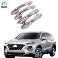 Car Essories For Hyundai Santa Fe 2019 ABS Chrome Door Handle Cover Trims Car Decoration Exterior Essories