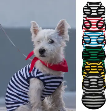 Stripe Pet Vest Breathable Summer Cotton Sleeveless Cat T-Shirt Clothes