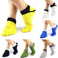 Cotton Five Finger No Show Socks Mens Sports Comfortable Shaping BreathableAnti Friction Ankle Socks With Toes EU 36-45