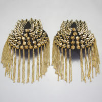 Handmade epaulette jewelery tassel big shoulder brooch epaulet epaulettes spikesescapulario blazer accessoriespin B300