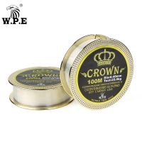 W.P.E Brand Crown 100m 100% Fluorocarbon coating Fishing Line 0.20mm-0.60mm 10KG-41KG Carp Fishing Carbon Fiber Fishing Tackle Fishing Lines