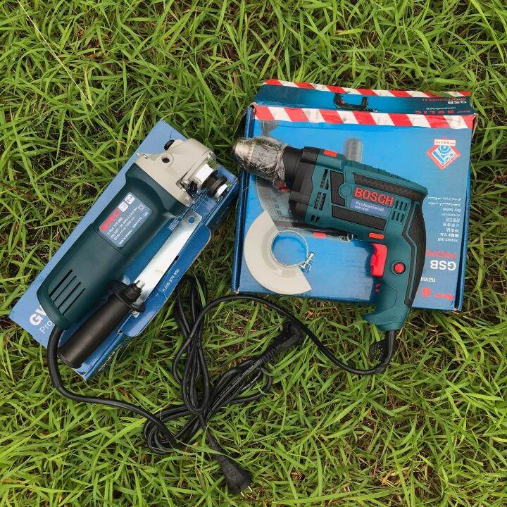 ส่งฟรี-ไม่ต้องหาโค้ด-bosch-1แถม1-สว่านกระแทก2ระบบ-4หุน-650w-16re-และหินเจียร์-4นิ้ว-710w-9553-รับประกันยาวนาน-2ปี