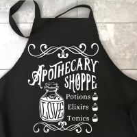 【YP】 Apothecary Shoppe Potions Tonics Elixirs Wickedly witch Apron Grilling happy eve party decoration