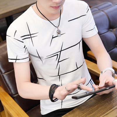 2022 New Mens Summer T Shirt Striped 3D Print Men T Shirt Casual Slim Fit Short Sleeve Tops T Shirt Clothing M-3XL