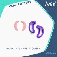 Banana Shape A Clay Cutter/  Clay Tools/ Clay Earring Cutter/ Plastic Polymer Cutter/ Polymer Clay Cutter/แม่พิมพ์กดดินโพลิเมอร์ทำต่างหู/ทำต่างหู DIY/ รูปทรงกล้วย