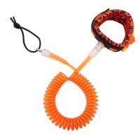 、‘】【； 10FT 5MM SUP Ankle Leash Surf Coiled Stand UP Paddle Board Leg Rope Surfing Accessories