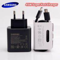 [On1ine 3C Digital} Samsung ดั้งเดิม45W PPS PD ปลั๊กที่ชาร์จความเร็วสูงพิเศษ EU/US แบบ Dual Type C USB สายสำหรับข้อมูล Galaxy S20 FE A12 A31 A51 M1 A71