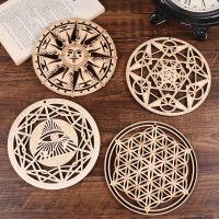 【CW】 14cm Sacred Wall Wood Sign Chakra of life Cut Coaster