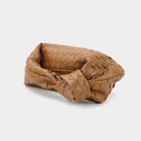 2021 New Women Sheepskin Handbag Woven Vegetable Basket Croissant Wild Handbag Solid Genuine Leather Fashion Bag Top Handle Bags