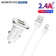 BOROFONE BZ12 Bộ Sạc Xe Hơi USB Hai Cổng Sạc Nhanh Ổ Đĩa Điện Kéo Dài