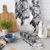 Animal Horse Microfiber Kitchen Hand Towel Dish Cloth Tableware Household Cleaning Towel Utensils for Kitchen Dish Cloth  Towels