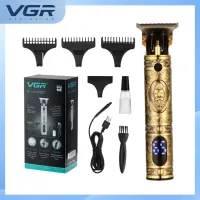 ใหม่ VGR228 หัวน้ำมันไฟฟ้าผม clipper ผม clipper แกะสลักร้านทำผม T0 หัวมีดไฟฟ้าผม clipper จอ LED