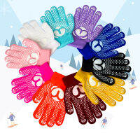 2022 Magic Ice Figure Skating Wrist Gloves Training Warm Hand Protector Thermal Safety For Kids Girl Boy Rhinestone Non-stick