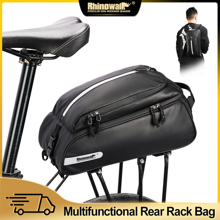 Rhinowalk Cycling Bag Bike Pannier Bag 12l Waterpfoof Rear Rack Bag Mtb Bicycle Trunk Bag With