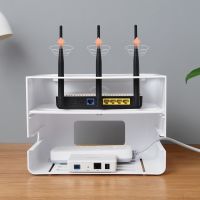 [COD] Router storage box desktop set-top shelf socket fixed wire organizer