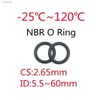 ☋❒▽ 20pcs Black O Ring Gasket CS 2.65mm ID 5.5 60mm NBR Automobile Nitrile Rubber Round O Type Corrosion Oil Resistant Seal Washer