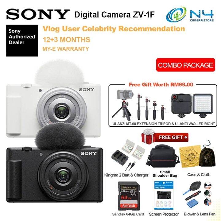 Sony ZV-1F ZV1F Digital Camera Vlogging SONY MALAYSIA 12 3 MONTH