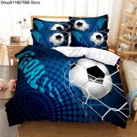 3D Football Bedding Set Game Sport Ball Duvet Cover Set For Boy Kids Teens Decor Bedroom Bed Cover And Pillowcase No Sheet