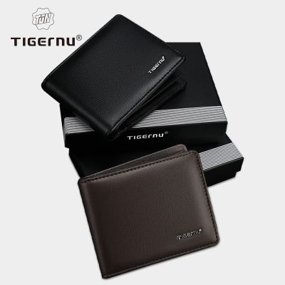 （Layor wallet）  Tigernu ยี่ห้อ Luxury Men กระเป๋าสตางค์ PU หนังผู้ชายกระเป๋าสตางค์เหรียญขนาดเล็ก Mini Card ผู้ถือกระเป๋าสตางค์ธุรกิจ39; S กระเป๋าคุณภาพสูง