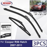 สำหรับ MINI Cooper R56 Hatch 2007-2011รถด้านหน้าด้านหลังใบปัดน้ำฝนยางนุ่มกระจกปัดน้ำฝนกระจกรถยนต์19 "18" 10 "2010