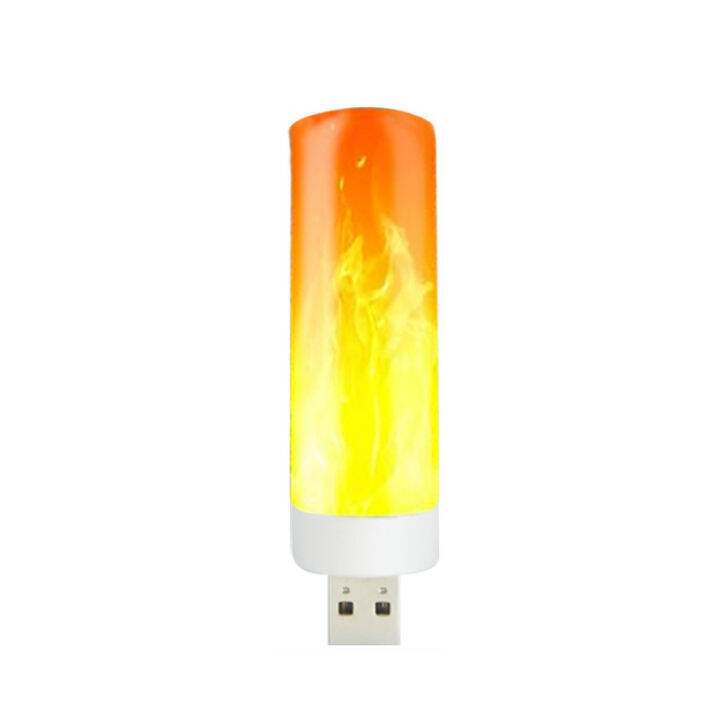 ใหม่2ชิ้น-usb-เปลวไฟผลไฟกลางคืน-led-จำลองเปลวไฟหลอดไฟโคมไฟตกแต่งภายในห้องไฟโคมไฟตกแต่ง