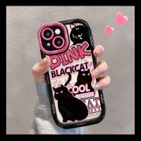 เคสโทรศัพท์มือถือลายแมวหวานและเผ็ด 15 iPhone14 ProMax เคสครีม 13/12 X เคสป้องกันแบบรวมทุกอย่าง