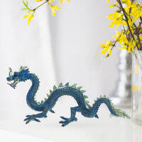 Arenlen【Hot Sale】 รูปปั้นมังกรเดสก์ท็อปรูปปั้นมังกรเครื่องประดับ Dragon Vivid Dragon จริง ๆ