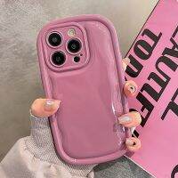 เคสโทรศัพท์รูปไข่สีลูกอมน่ารักเกาหลีสำหรับ14 13 12 11 Pro Max 14 Plus เคสกันกระแทกกันกระแทกรองรับการกระแทกมันวาว